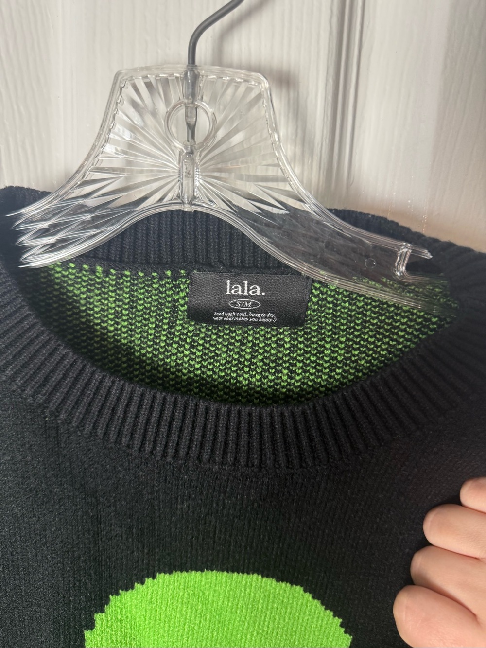 Dress in LALA Too Cool For You Oversized Alien Knit in Black S/M - Picture 6 of 6